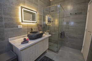A newly remodeled luxury shower